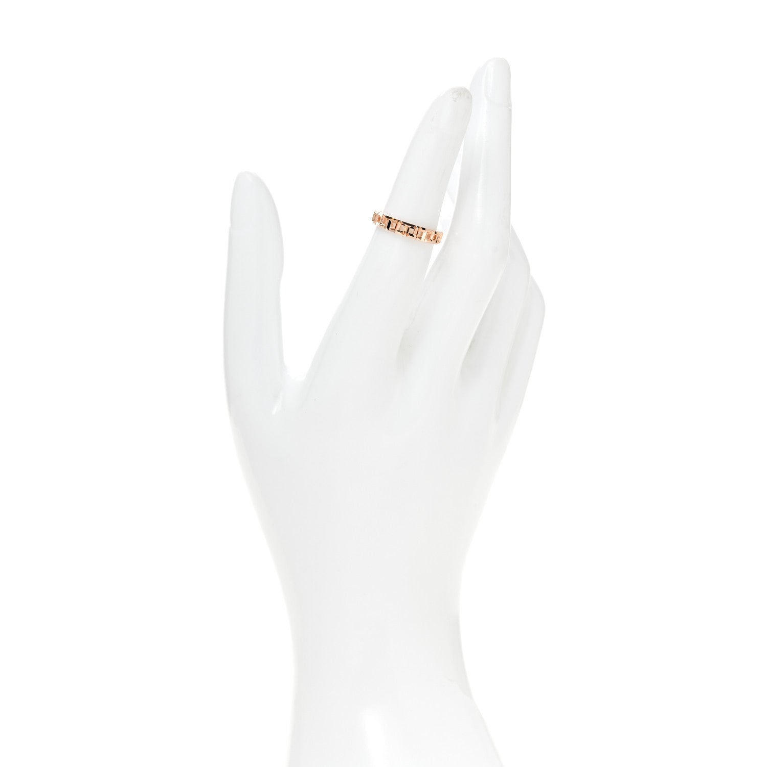 Tiffany 18K Rose Gold Narrow T True Ring 49 5 2 of 4