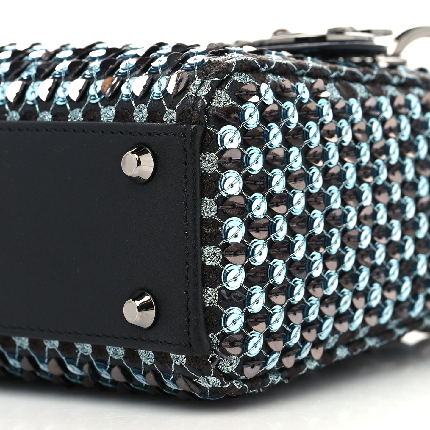 Sequin Embroidery Mini Lady Dior Blue