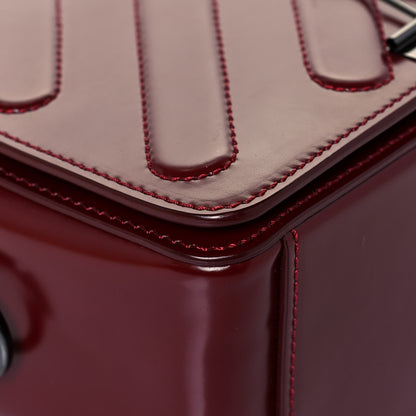 Off-White Calfskin Padded Diag Binder Flap Bag Burgundy 6 of 18