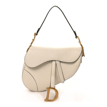 Christian Dior Grained Calfskin Saddle Bag White 1 of 10