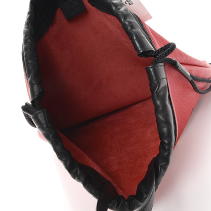 Gucci Calfskin Coco Capitan Logo Drawstring Backpack Hibiscus Red 5 of 7