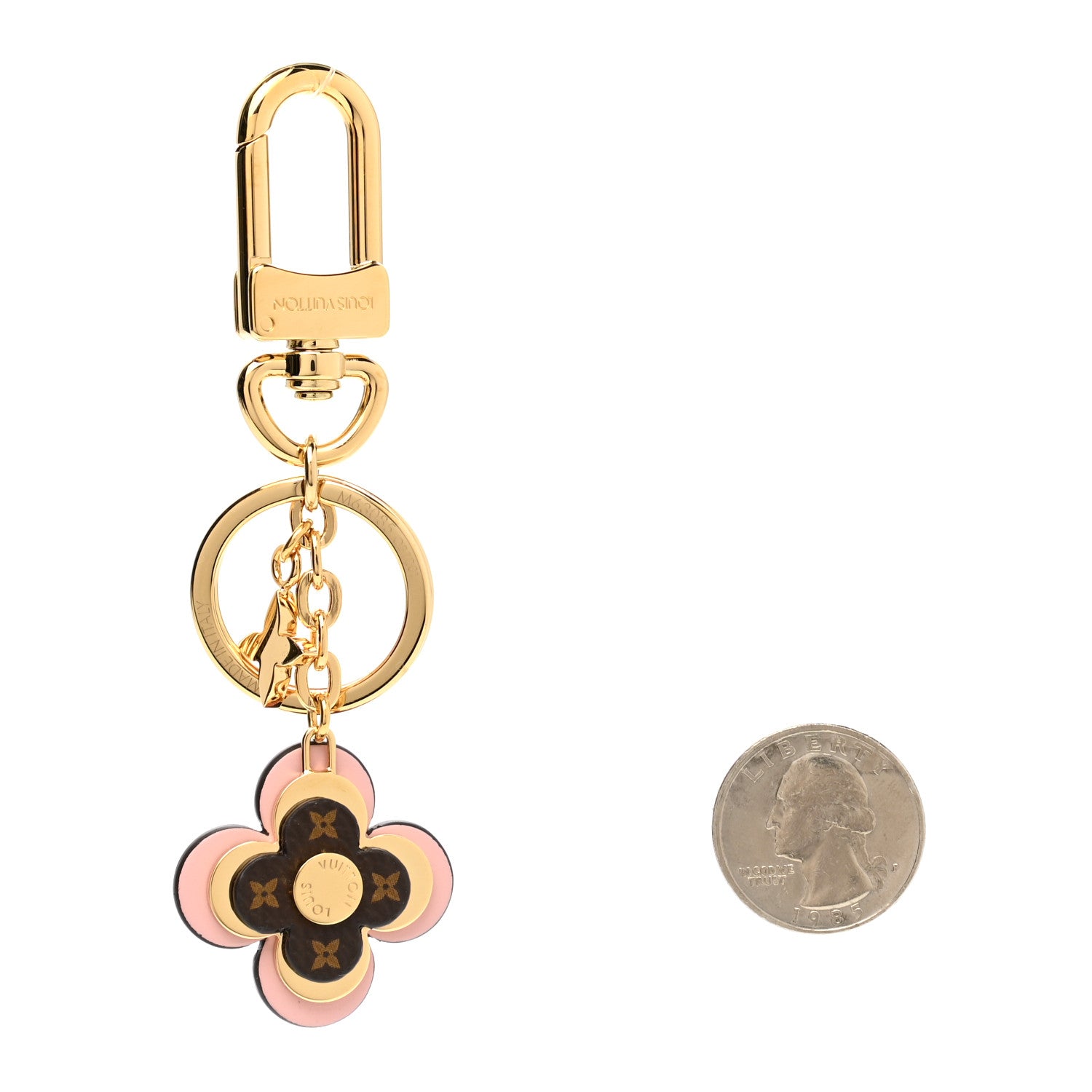 Louis Vuitton Monogram Blooming Flowers BB Bag Charm Key Holder Pink 2 of 4