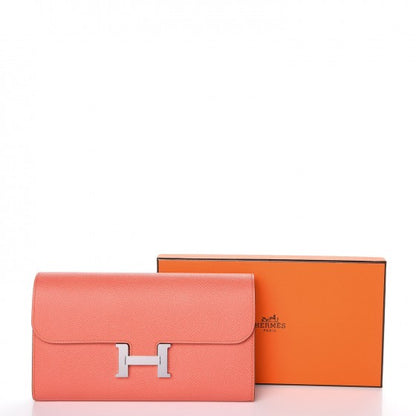 Hermes Epsom Constance Long Wallet Flamingo 8 of 8