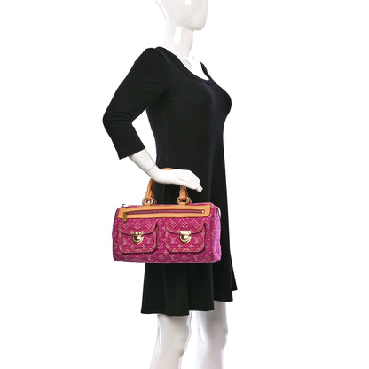 Louis Vuitton Monogram Denim Neo Speedy Fuchsia 2 of 11