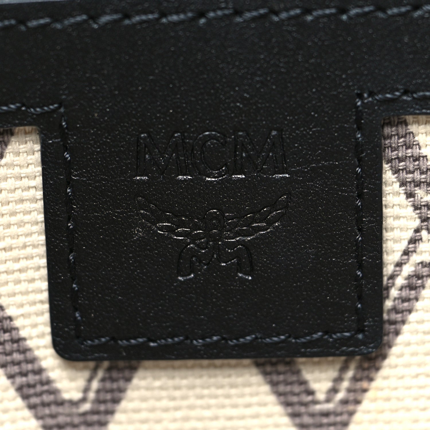 MCM Visetos Toni Shopper Tote Black 6 of 17