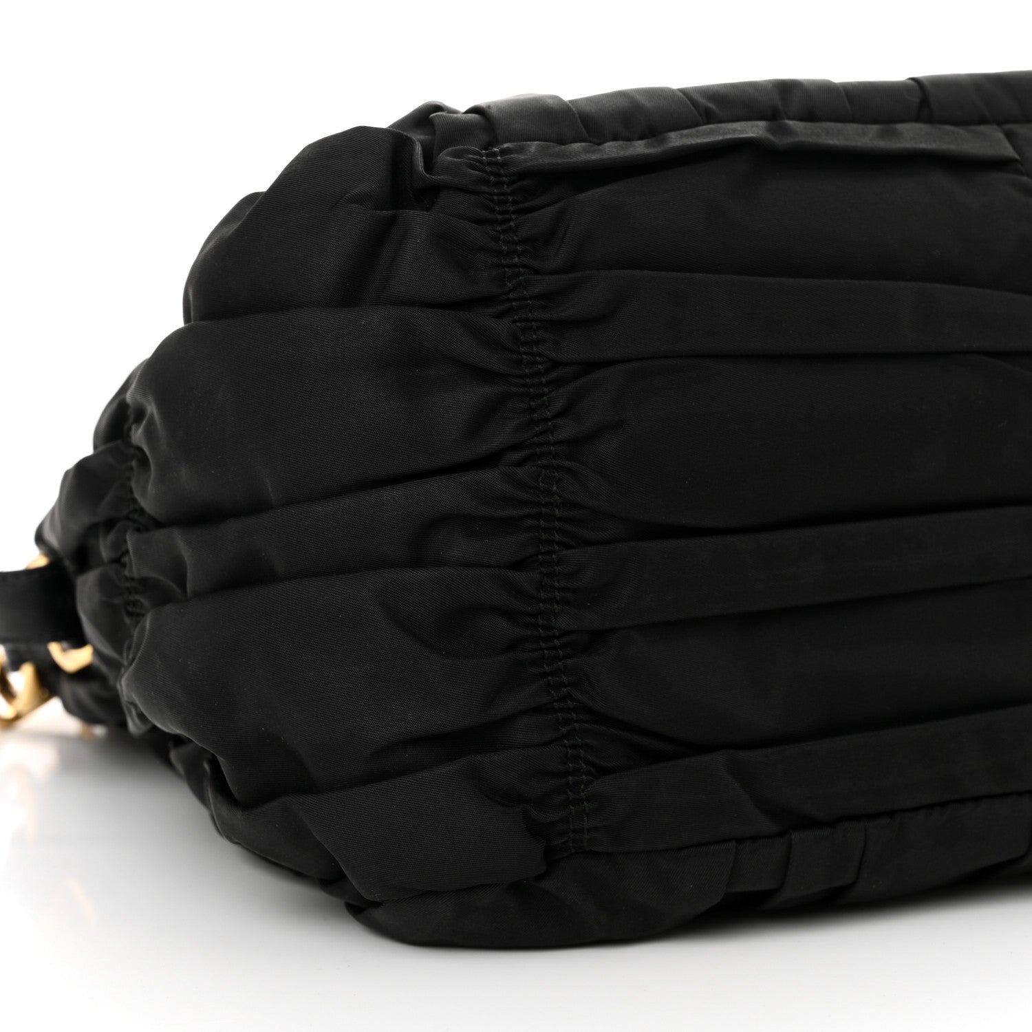 Prada Tessuto Nylon Nappa Braided Gaufre Shopping Satchel Black 8 of 19