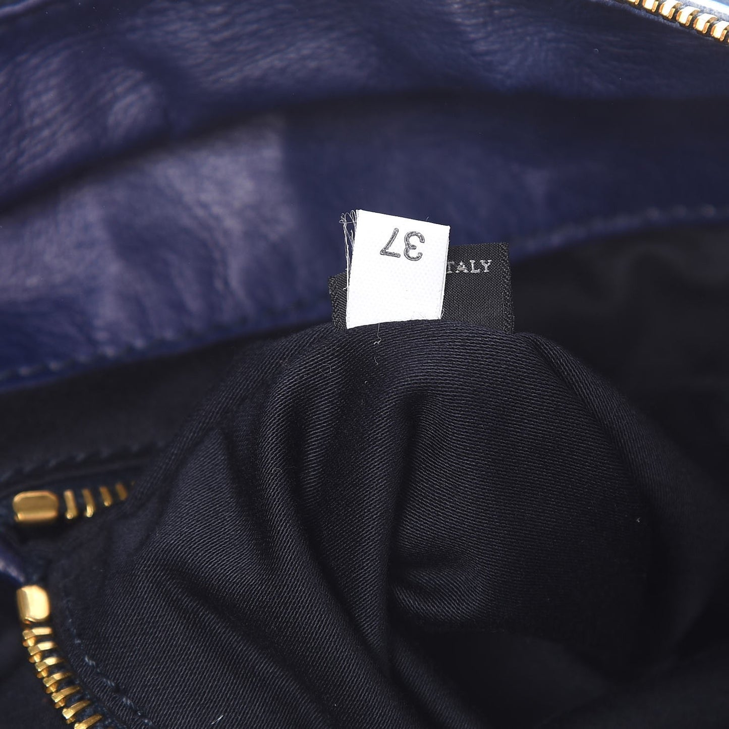 Nappa Tie Dye Satchel Blue