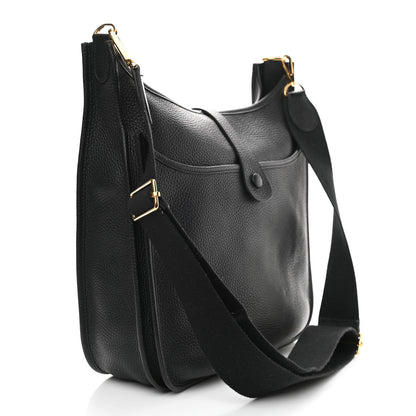 Hermes Taurillon Clemence Evelyne III GM Black 3 of 10