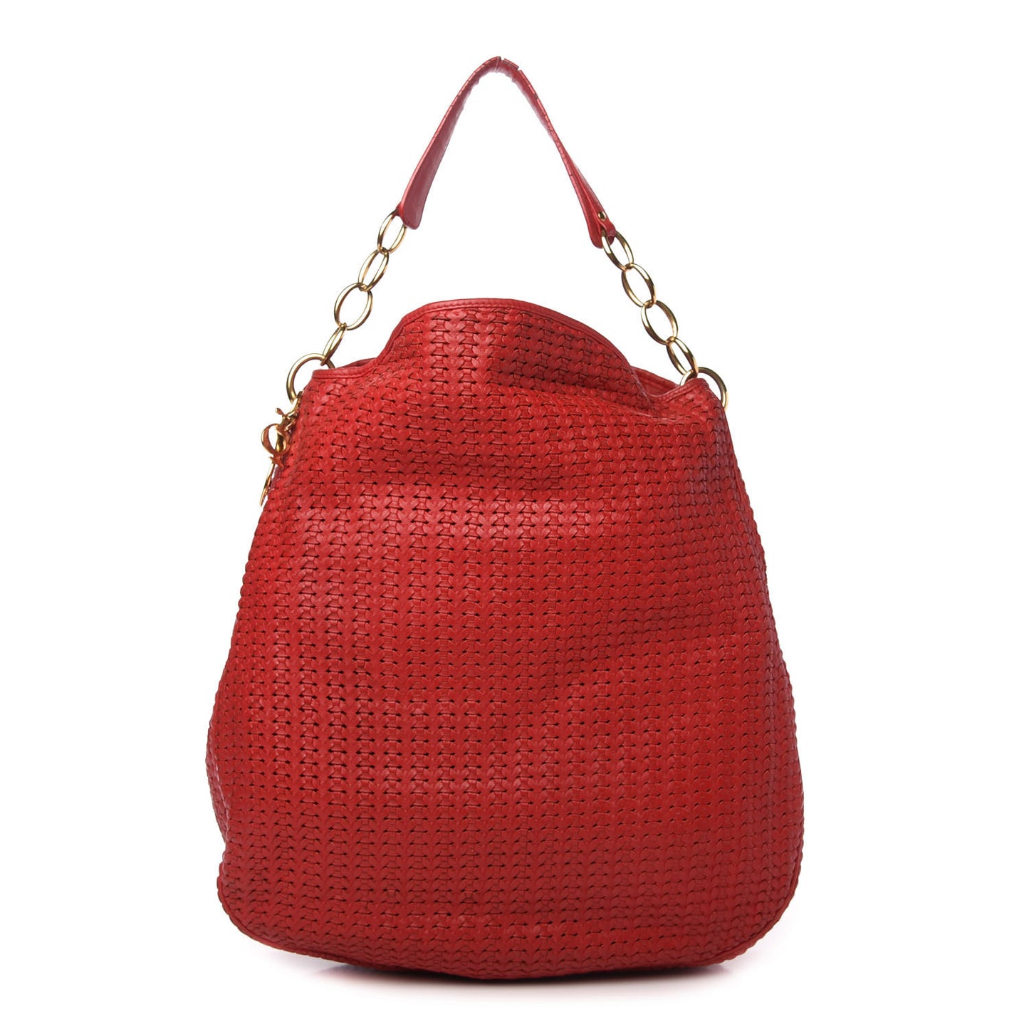 Lambskin Woven Dior Soft Hobo Rouge Moyen