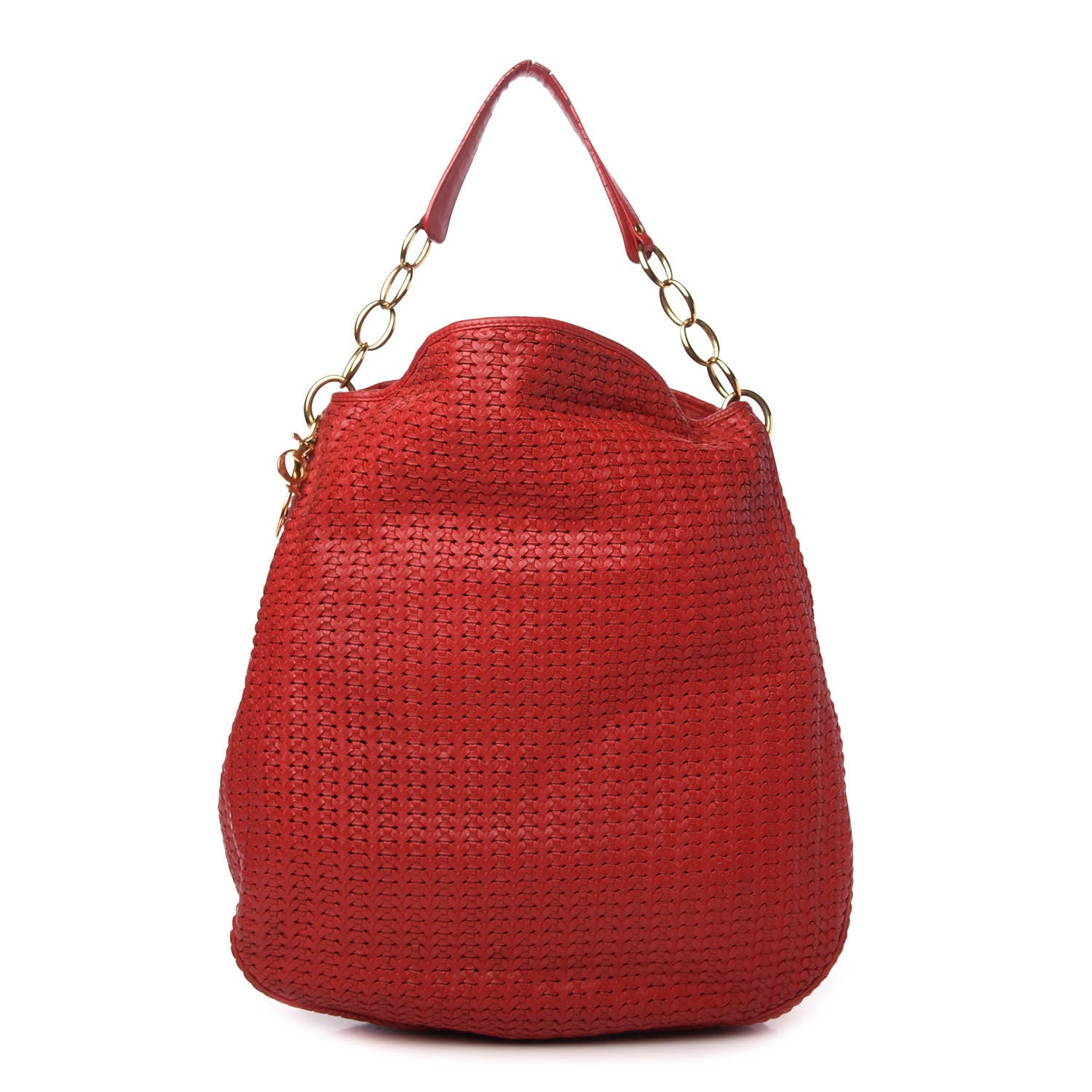 Christian Dior Lambskin Woven Dior Soft Hobo Rouge Moyen 2 of 13