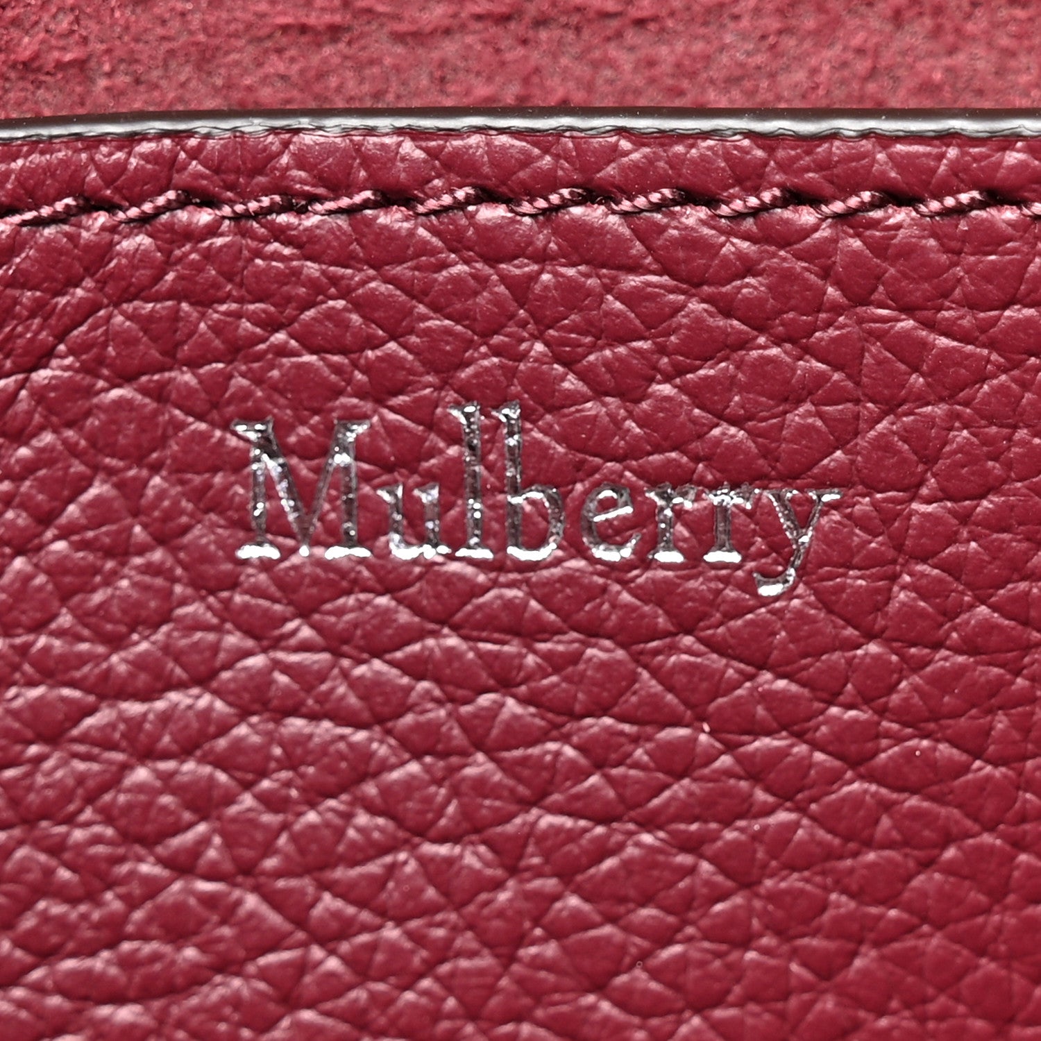 Mulberry Small Classic Grain Mini Bayswater  Black Cherry 6 of 9