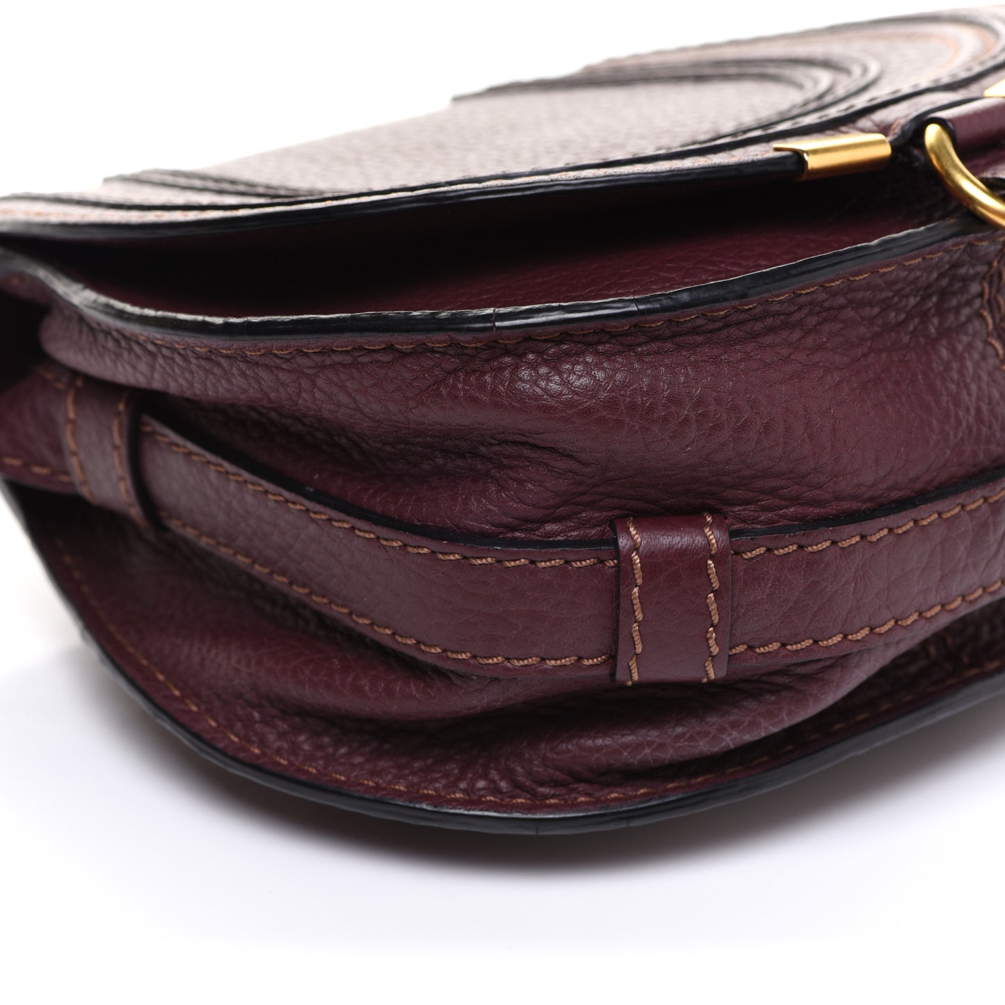 Calfskin Mini Marcie Round Crossbody Bag Wild Purple