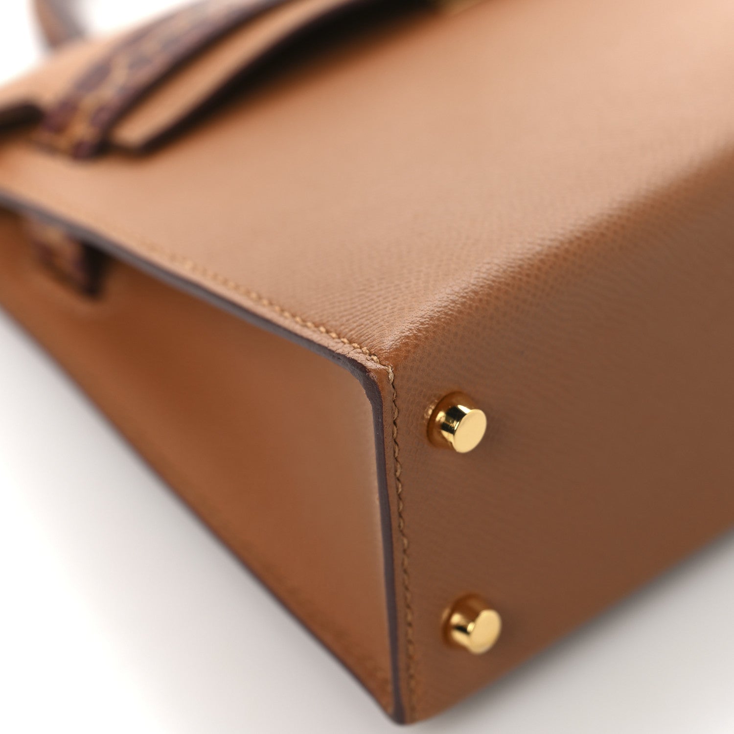 Hermes Madame Calfskin Matte Alligator Mini Kelly Sellier Touch 20 Gold Miel 11 of 13