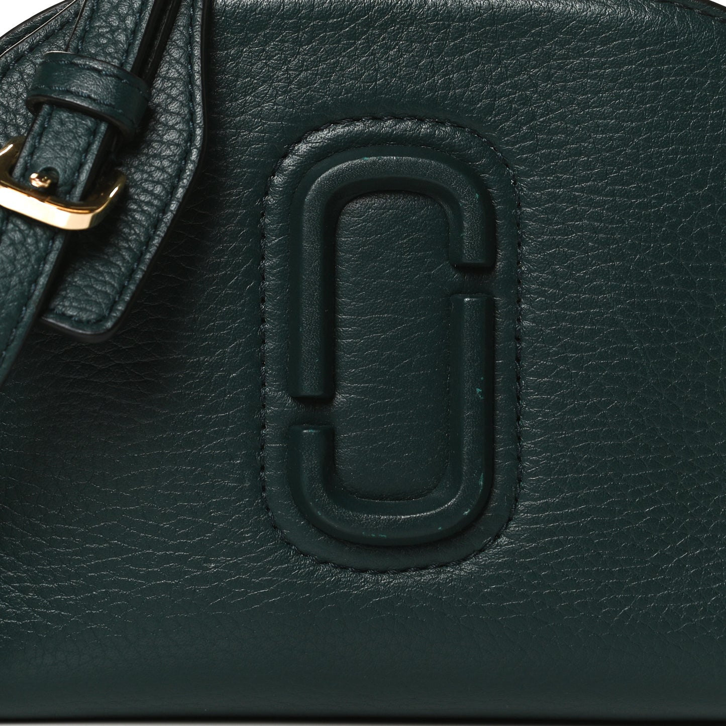 Calfskin Shutter Camera Crossbody Bag Green