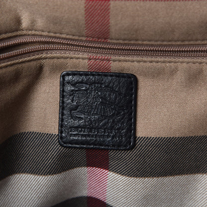 Burberry Canvas Calfskin Crest Embossed Flat Tote Black 6 of 8