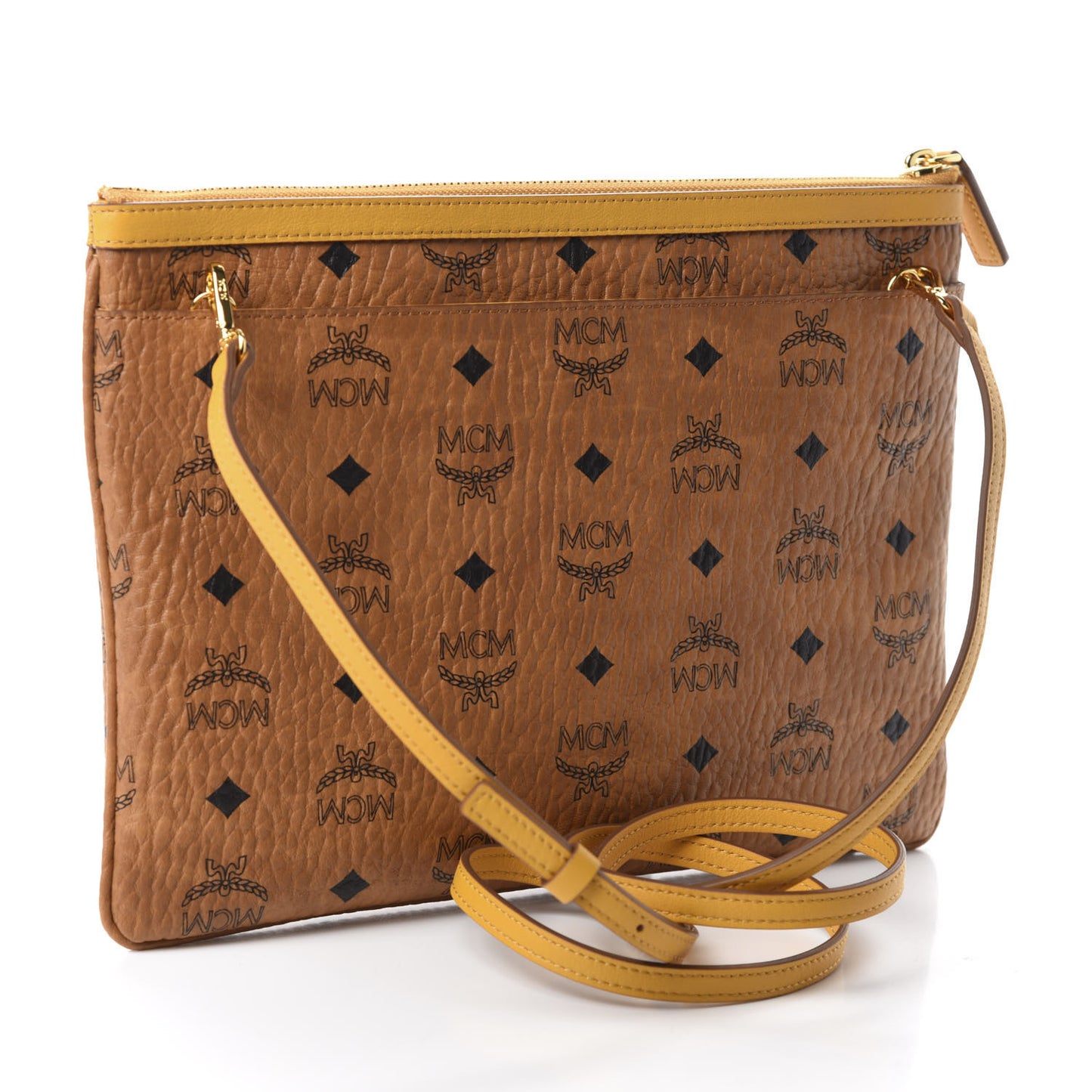 Visetos Crossbody Pouch Cognac Yellow