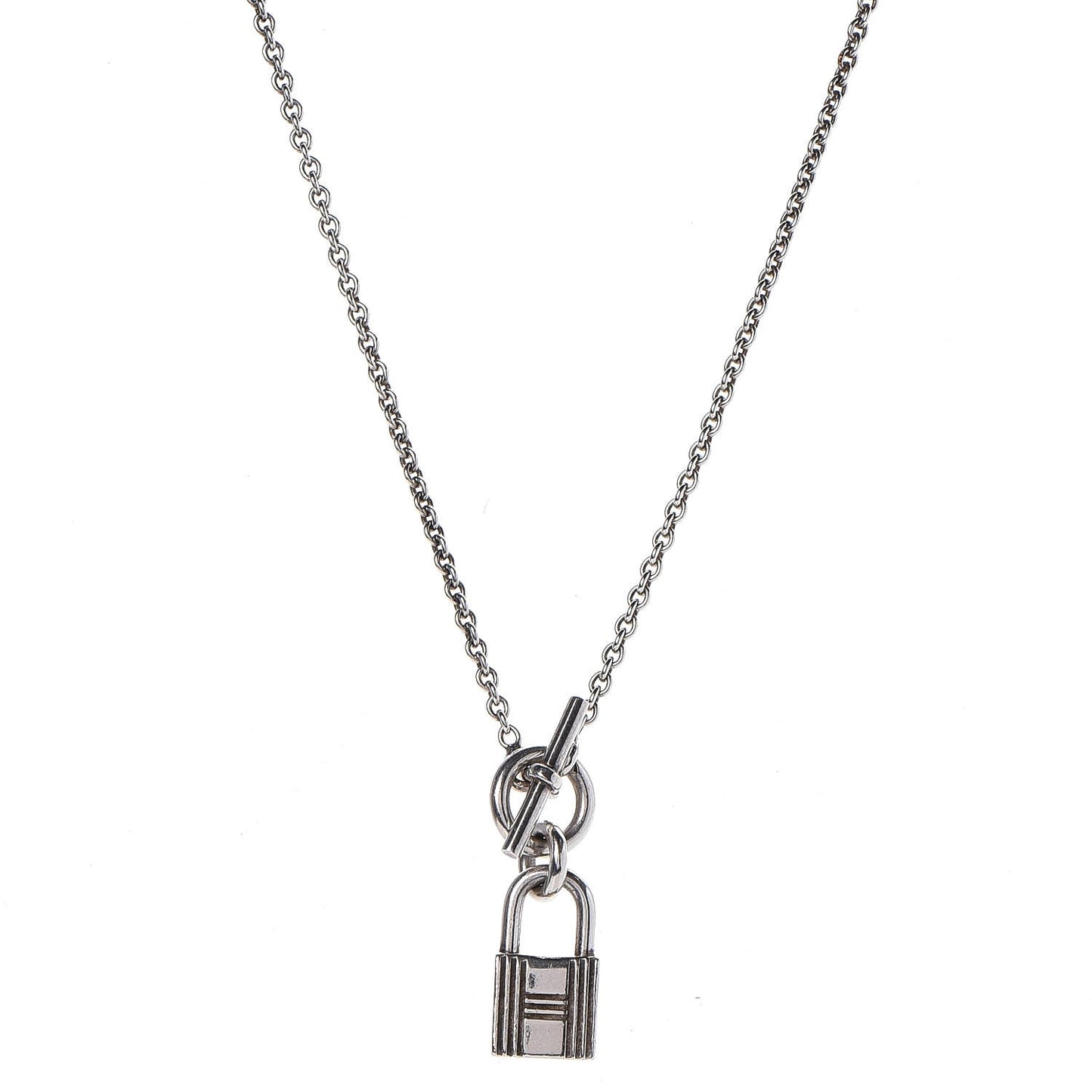 Sterling Silver Cadenas Kelly Lock Pendant Necklace