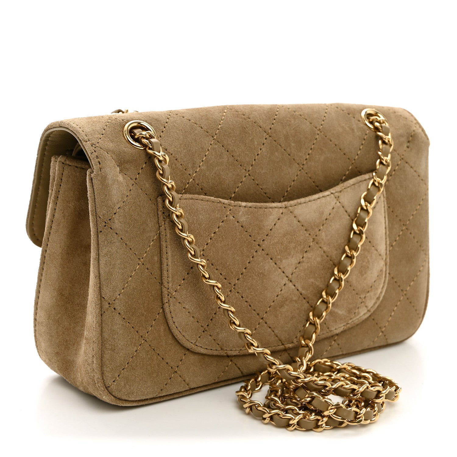 Chanel Suede Calfskin Mini Souplissimo Flap Dark Beige 3 of 10