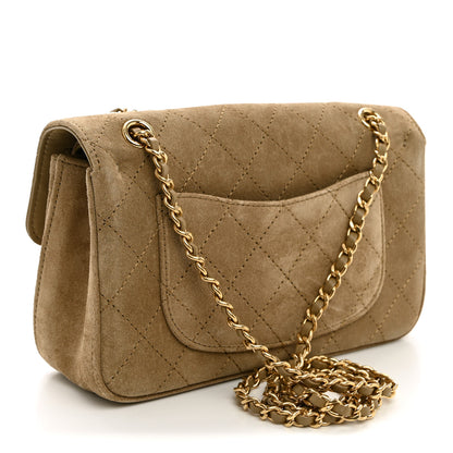 Chanel Suede Calfskin Mini Souplissimo Flap Dark Beige 3 of 10