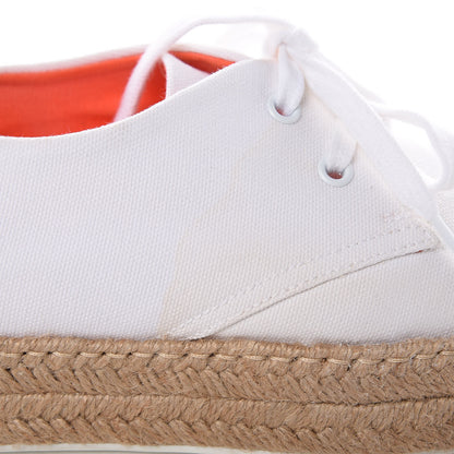 Hermes Cotton Canvas Rosa Sneakers 37 White 11 of 12