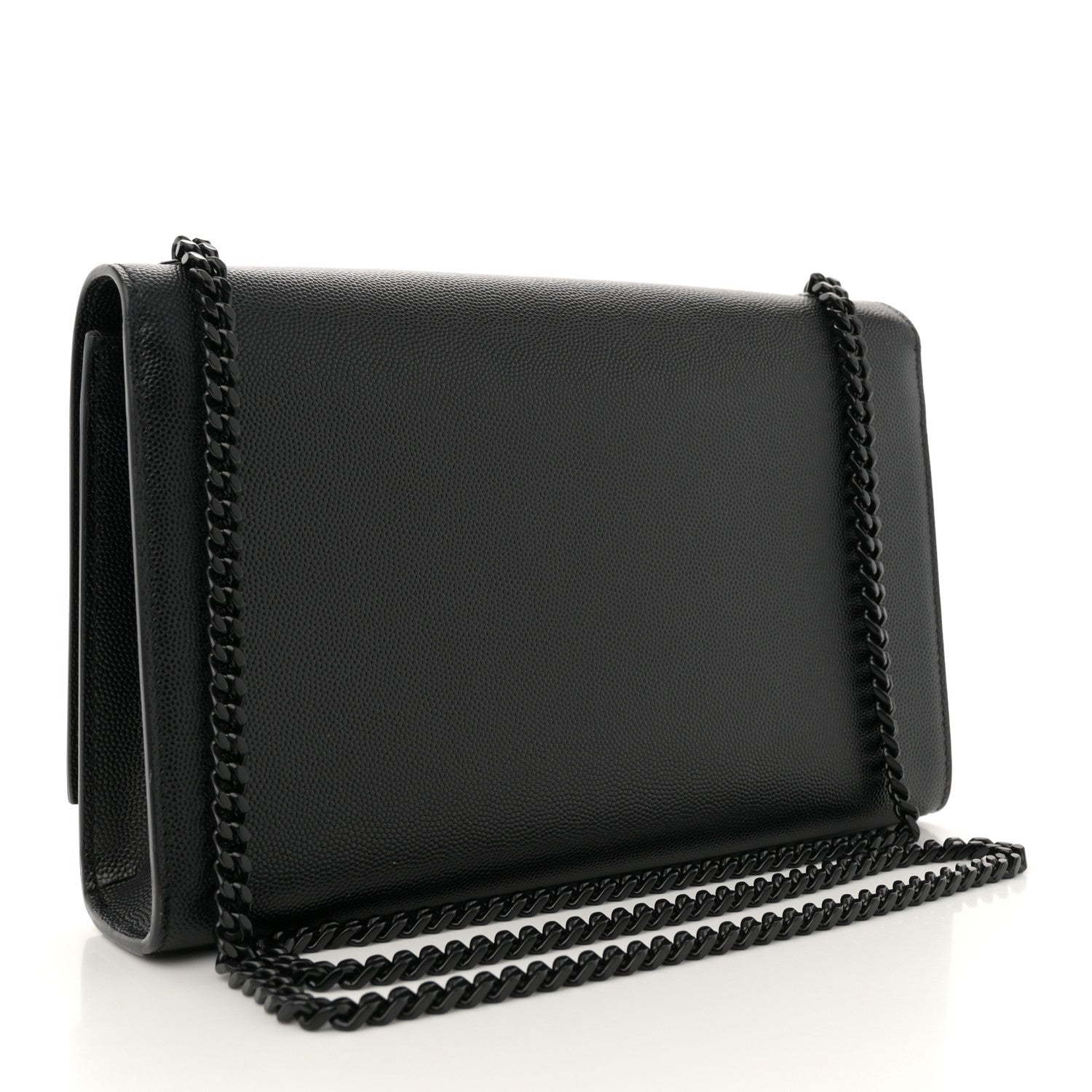 Saint Laurent Grain De Poudre Medium Classic Monogram Monochrome Kate Satchel Black 3 of 11