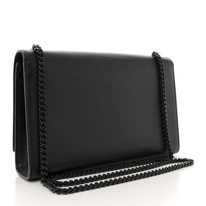 Saint Laurent Grain De Poudre Medium Classic Monogram Monochrome Kate Satchel Black 3 of 11