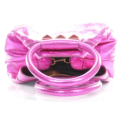 Marc Jacobs Crinkled Leather Cruise Tote Metallic Fuchsia 6 of 9