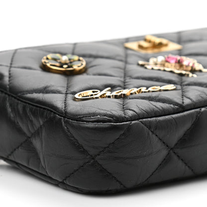 Chanel Aged Calfskin Lucky Charms 2.55 Reissue Small Clutch With Chain Black 11 of 12