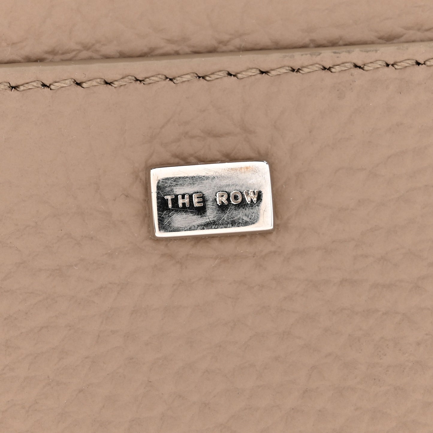 Grained Calfskin Soft Margaux 10 Bag Dark Taupe