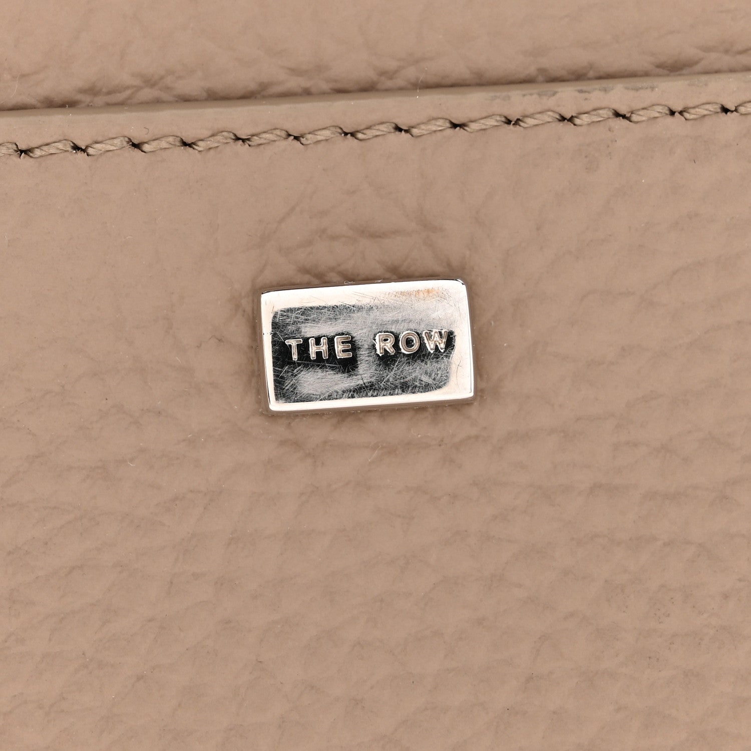 The Row Grained Calfskin Soft Margaux 10 Bag Dark Taupe 11 of 12