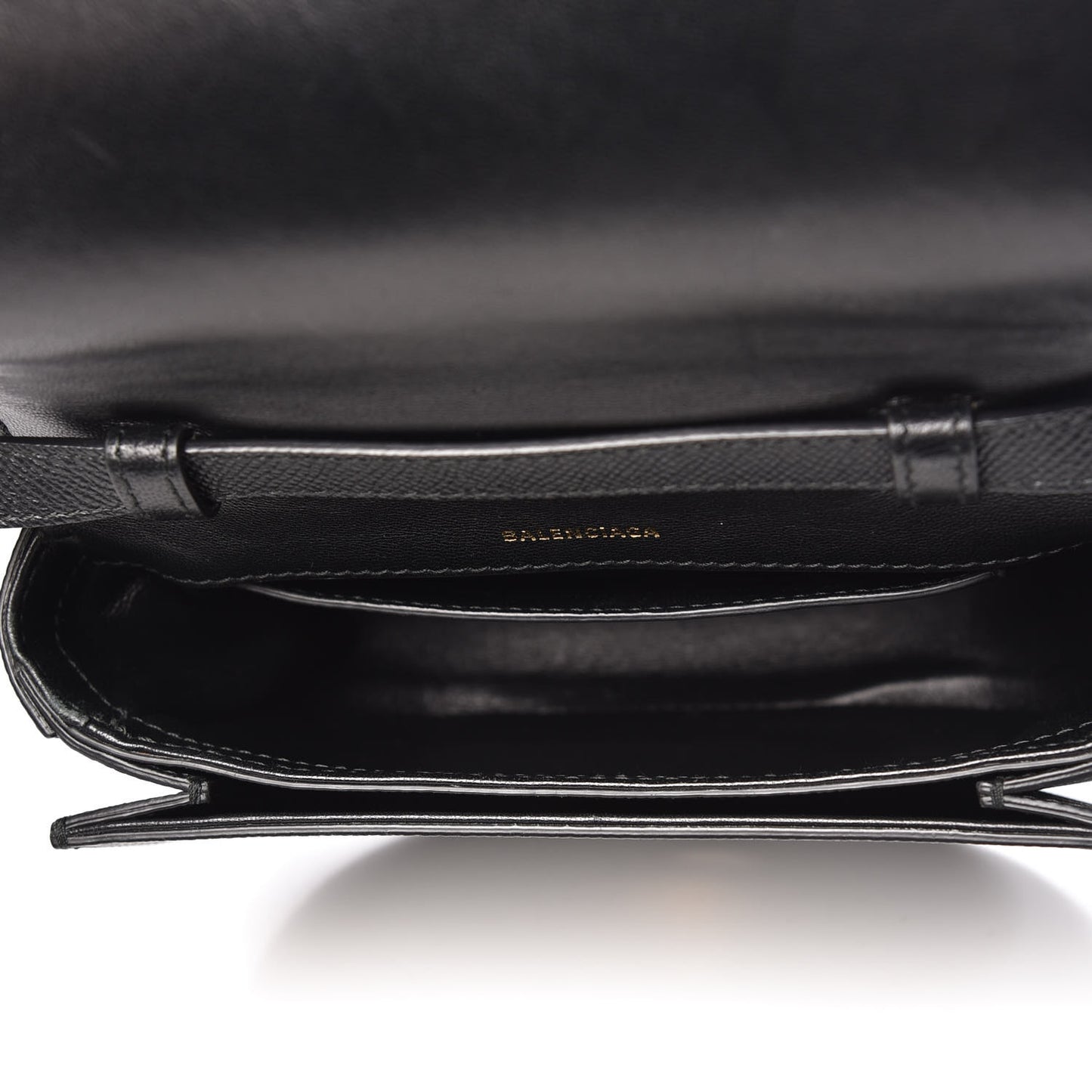 Grained Calfskin Logo Print Ville Day Bag XS Black