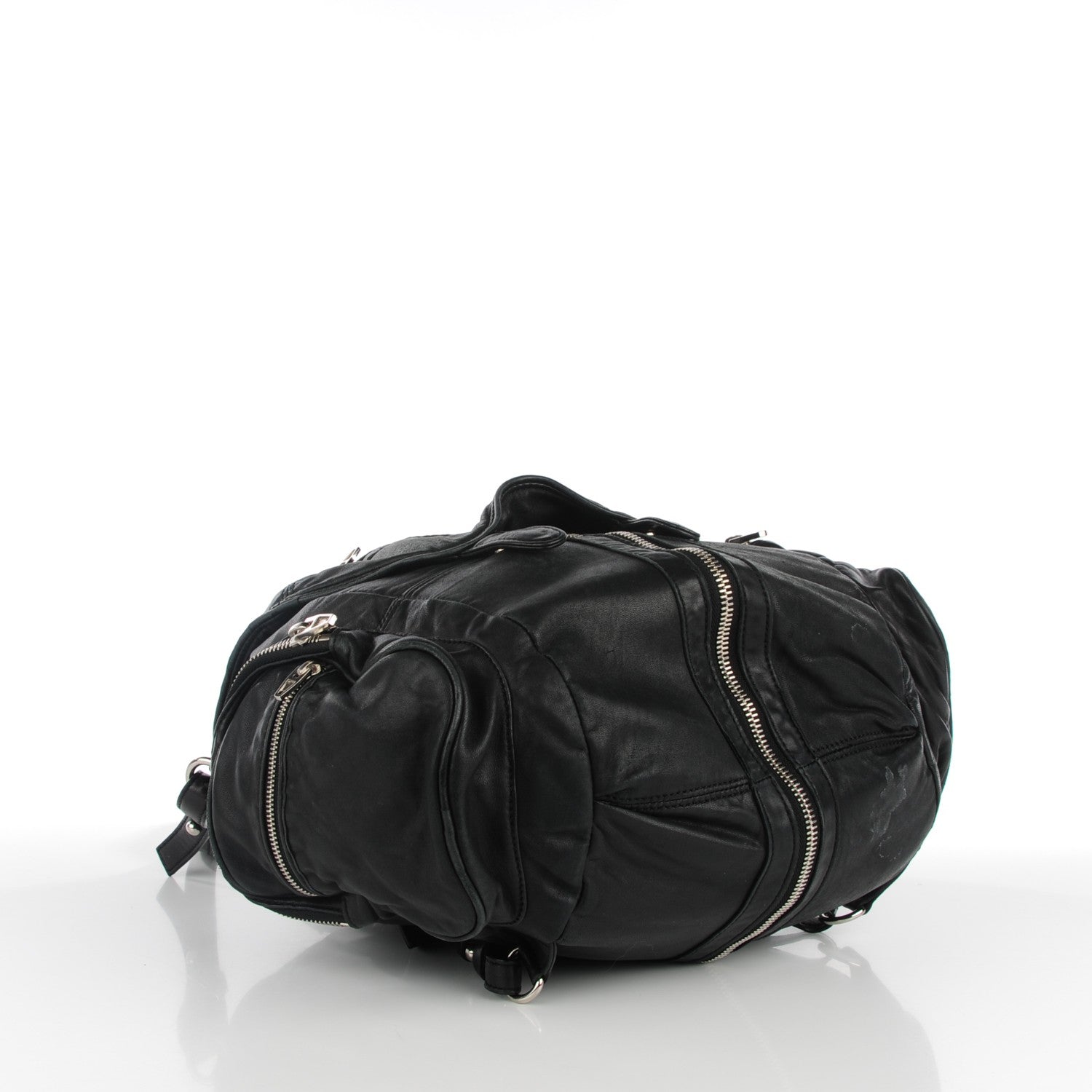 Alexander Wang Lambskin Marti Backpack Washed Black Rhodium Hardware 4 of 9