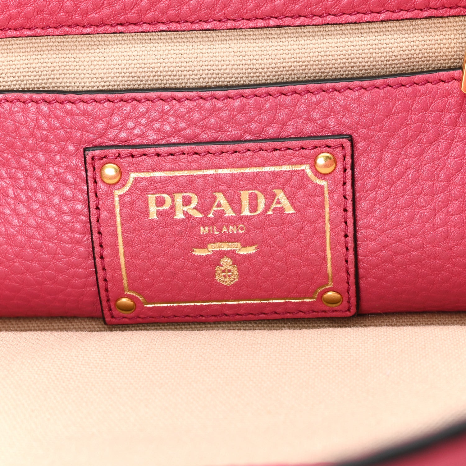 Prada Vitello Daino Shopping Tote Peonia 6 of 11
