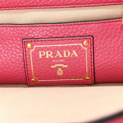 Prada Vitello Daino Shopping Tote Peonia 6 of 11