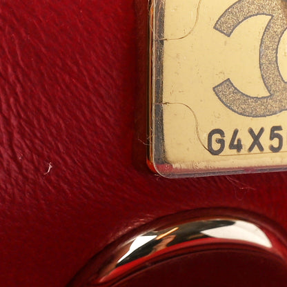 Chanel Caviar Quilted Mini Coco Handle Flap Red 7 of 10