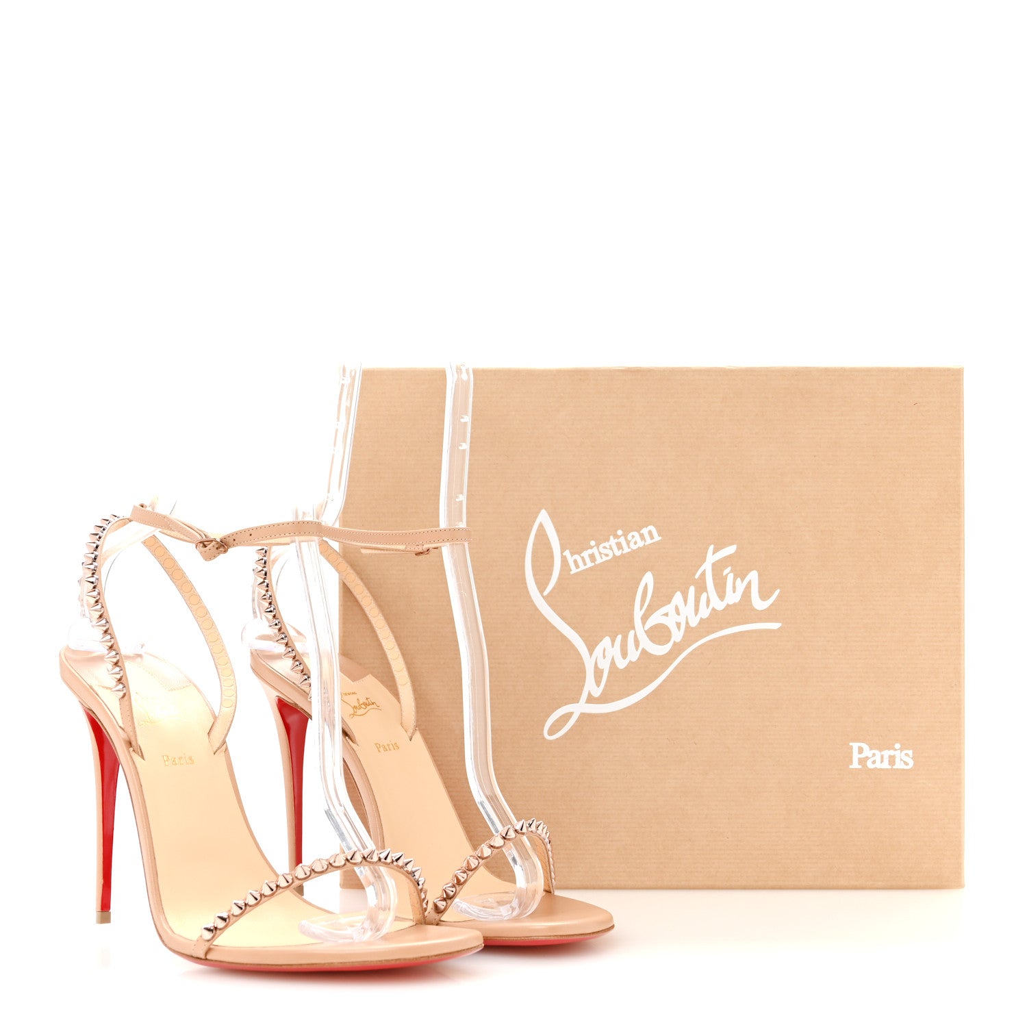 Christian Louboutin Kid Spiked So Me 100 Sandals 42 Nude 8 of 8
