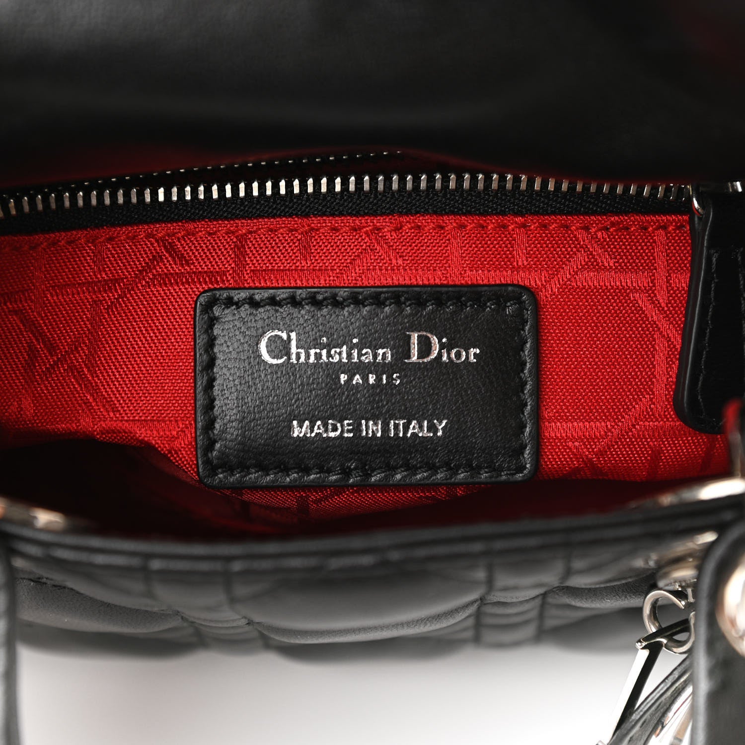 Christian Dior Lambskin Cannage Mini Lady Dior Black 6 of 11