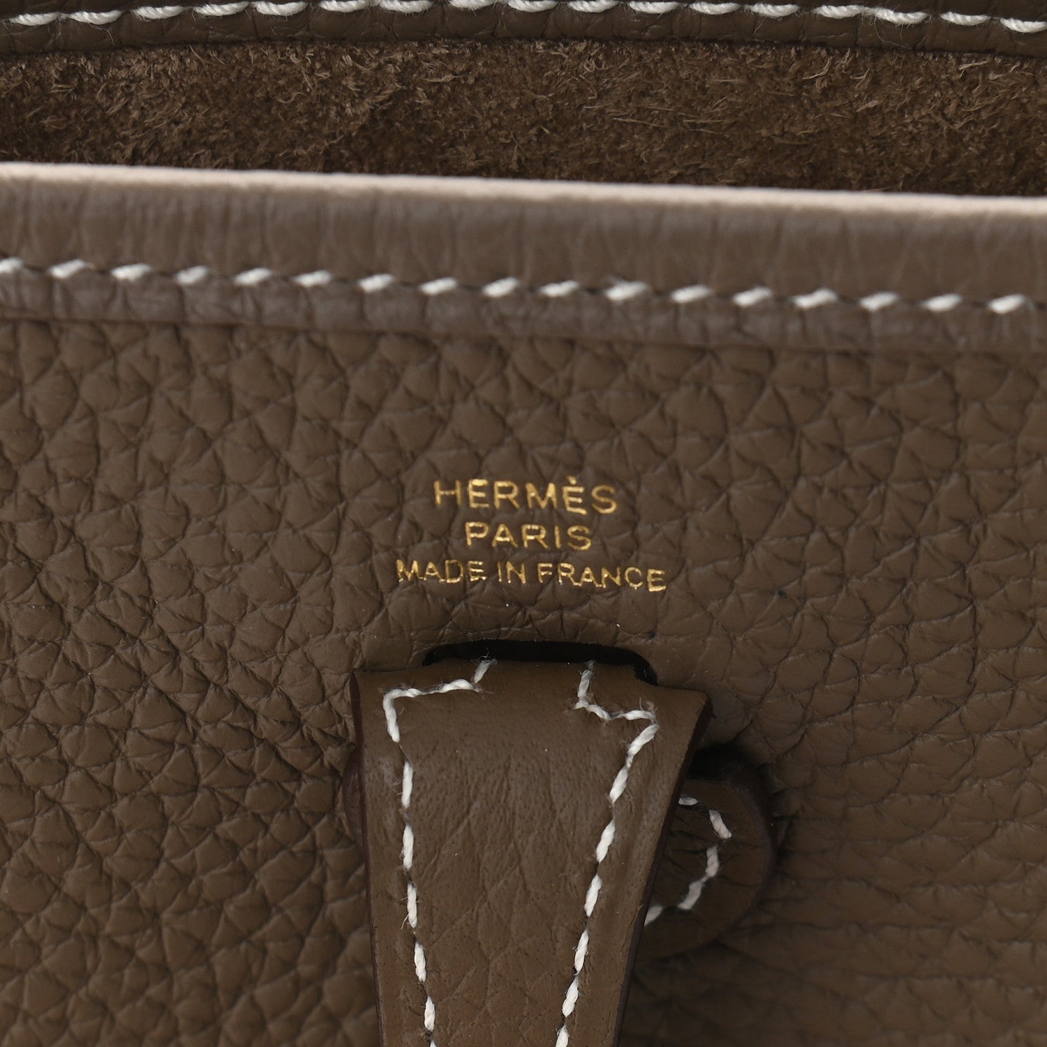 Hermes Taurillon Clemence Amazone Evelyne TPM Etoupe Bleu Indigo 6 of 9