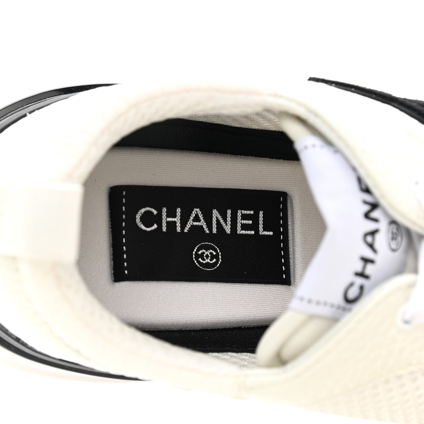 Calfskin Mesh Lycra Suede Womens Logo Sneakers 38.5 White