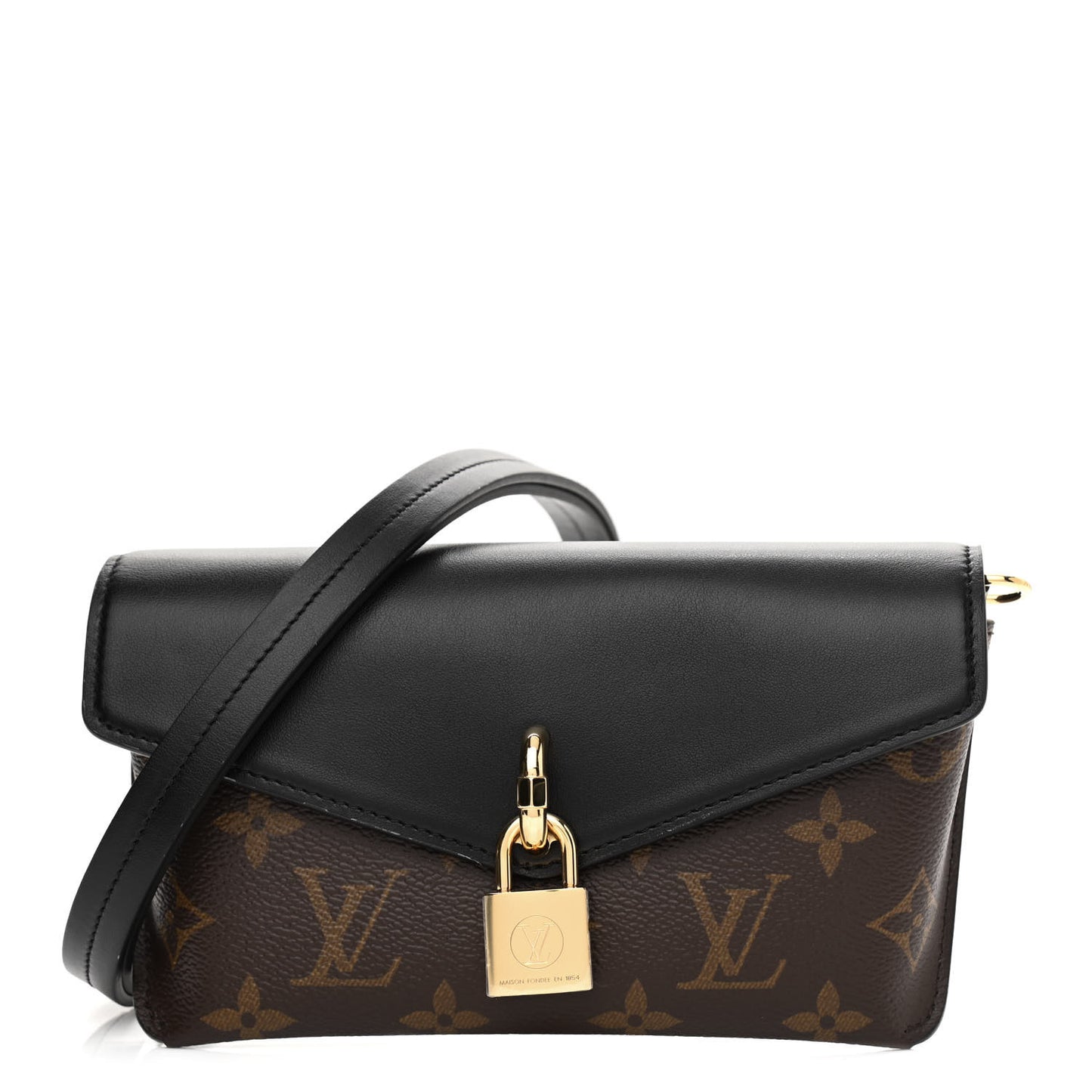 Monogram Padlock On Strap Black