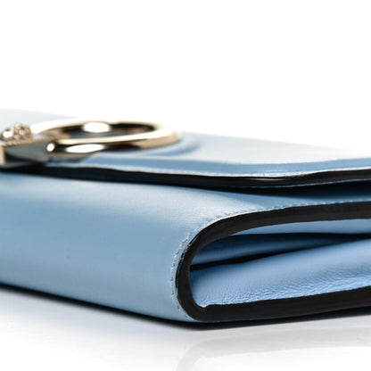Versace Calfskin Small DV One Wallet Blue 8 of 10