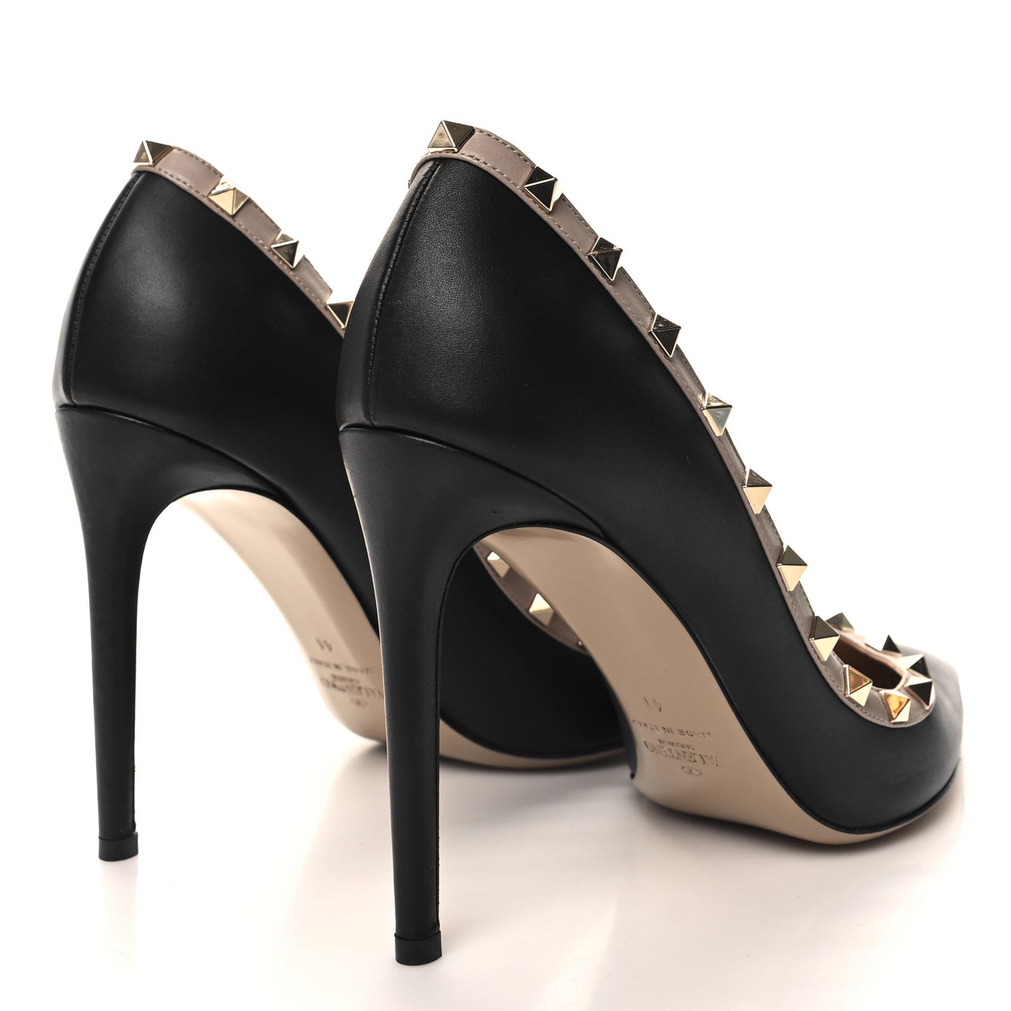 Nappa Rockstud 100mm Pumps 41 Black Poudre