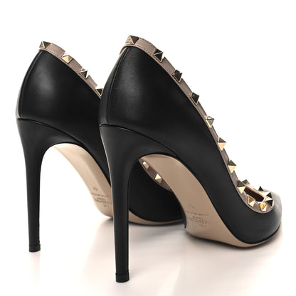 Valentino Garavani Nappa Rockstud 100mm Pumps 41 Black Poudre 4 of 8