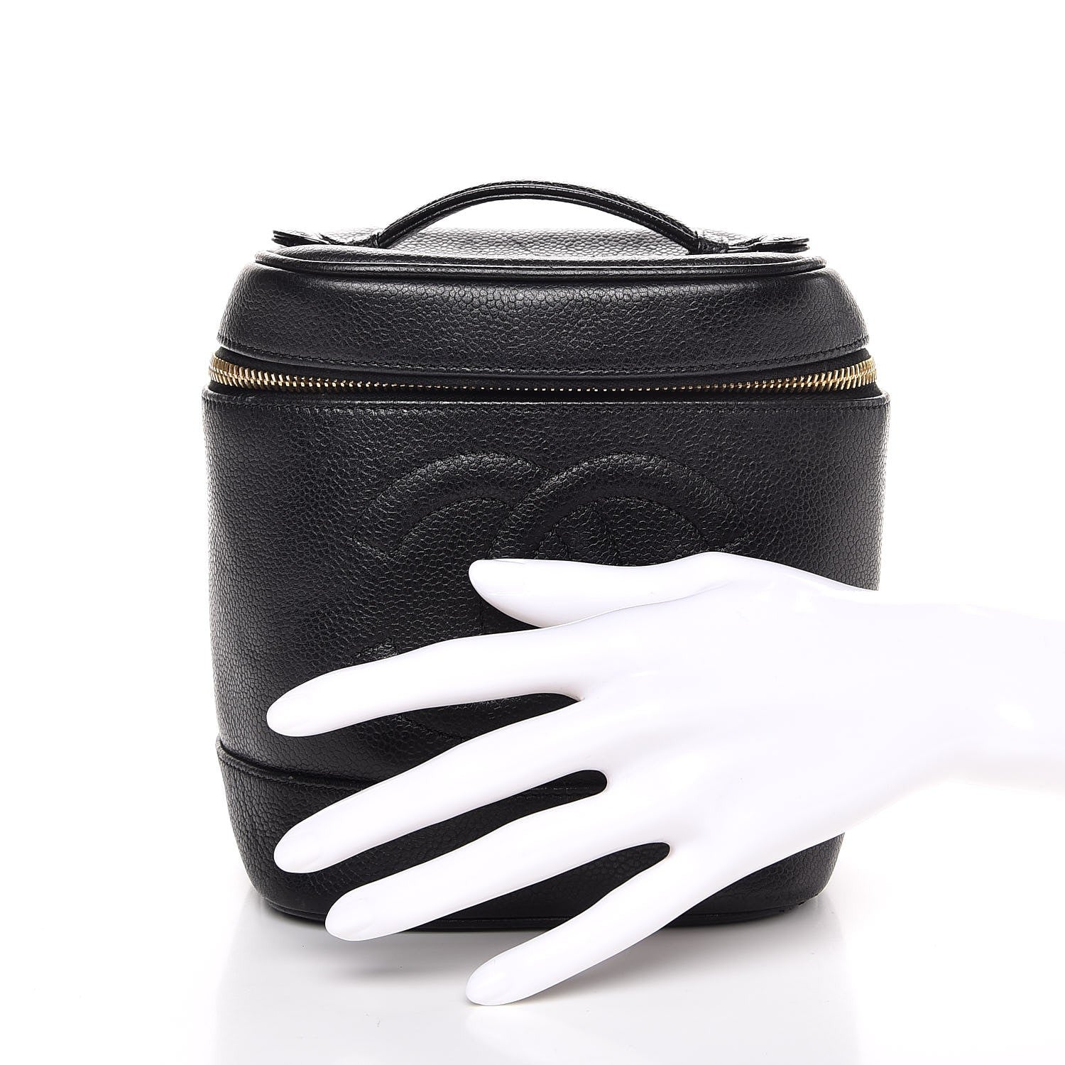 Chanel Caviar Cosmetic Vanity Bag Black 2 of 8