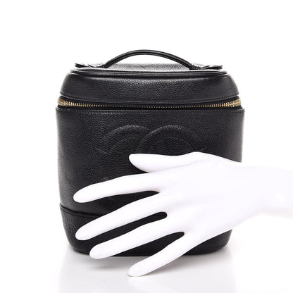 Chanel Caviar Cosmetic Vanity Bag Black 2 of 8