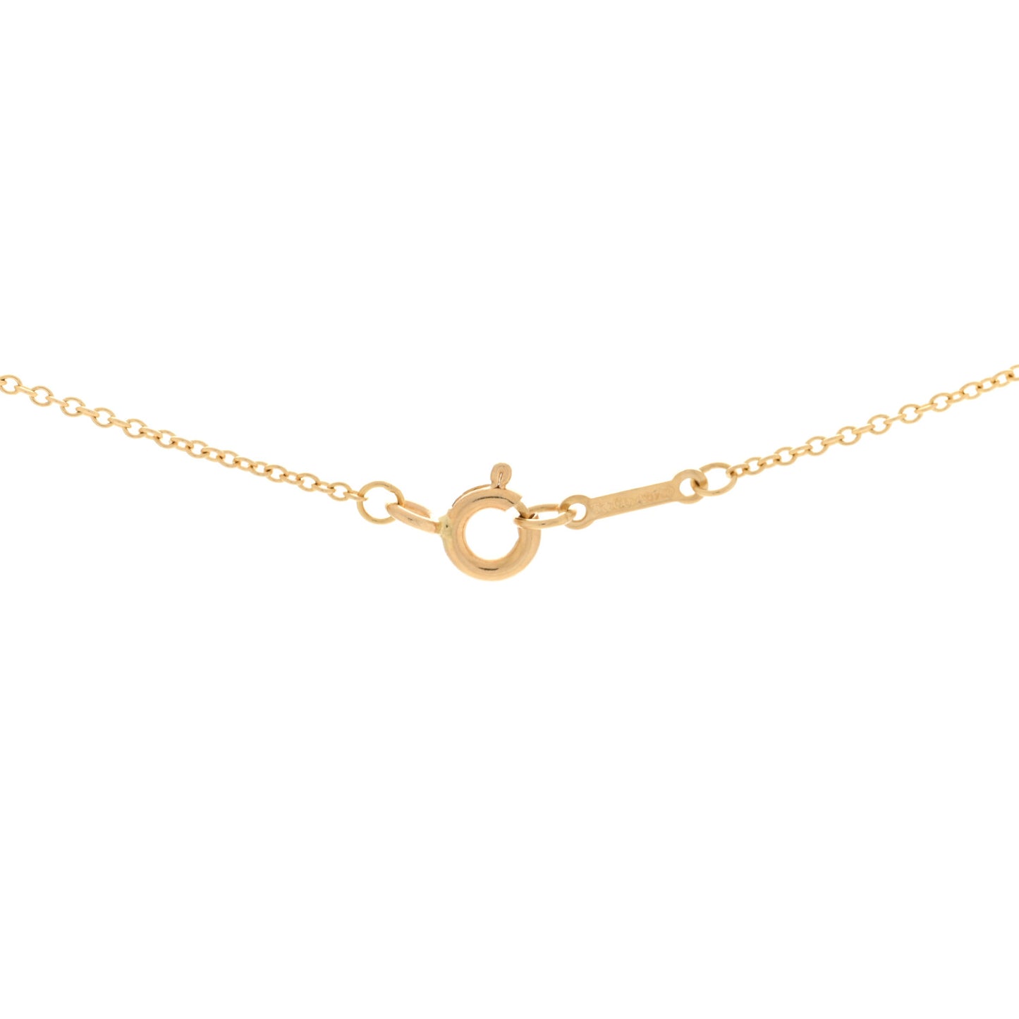 18K Yellow Gold Mini Paloma Picasso Loving Heart Pendant Necklace