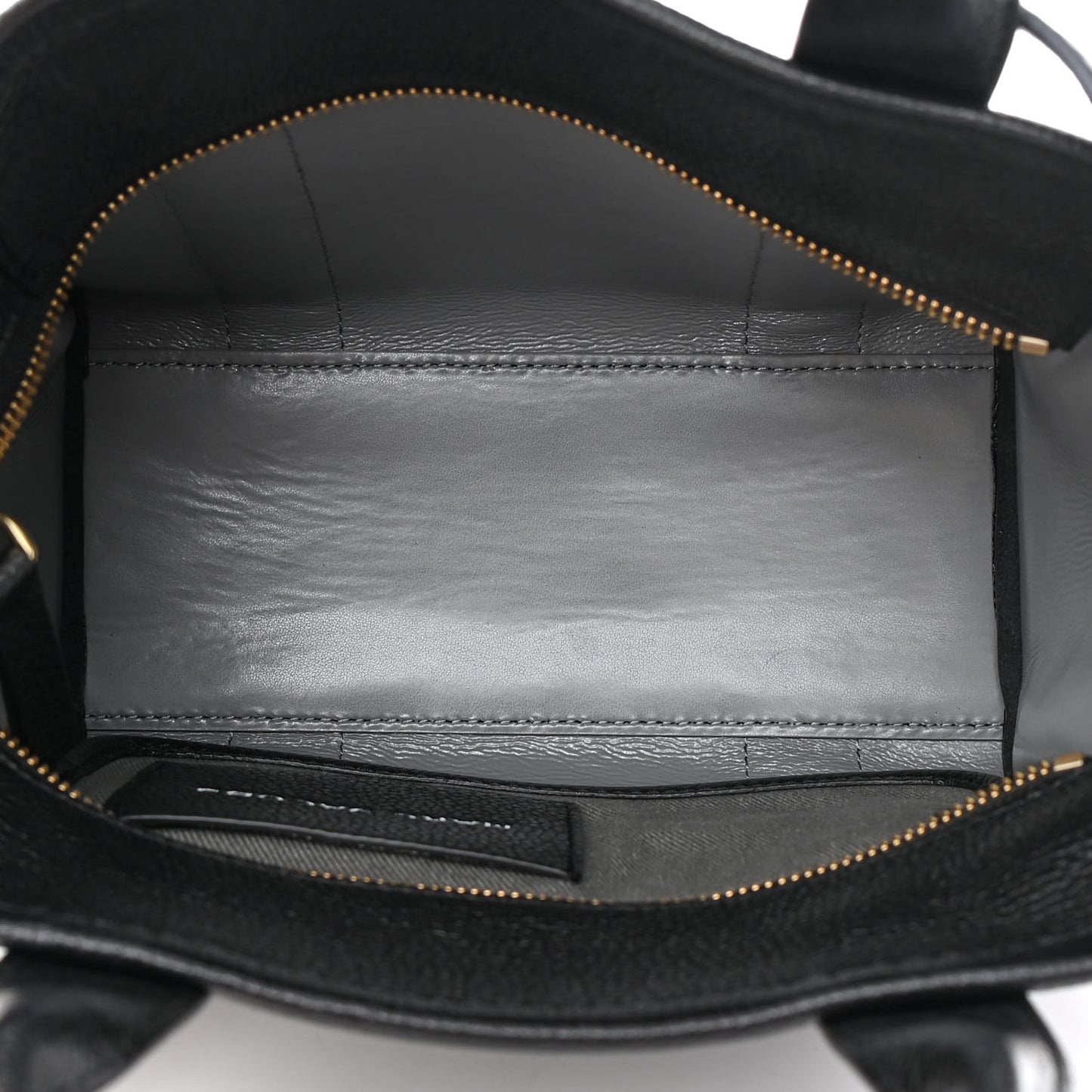 Grained Calfskin Small The Tote Bag Black