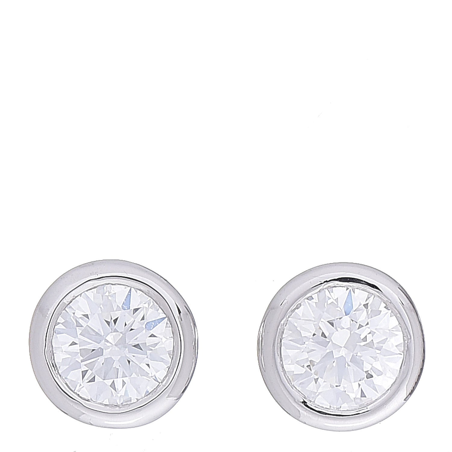 Tiffany Platinum Diamond .52ctw Elsa Peretti Diamonds By The Yard Earrings 1 of 6