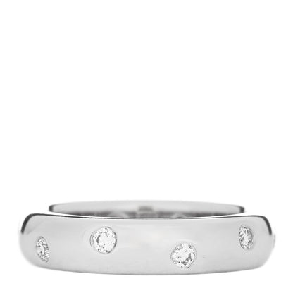 Tiffany Platinum Diamond 4mm Etoile Band Ring 47 4.25 1 of 5