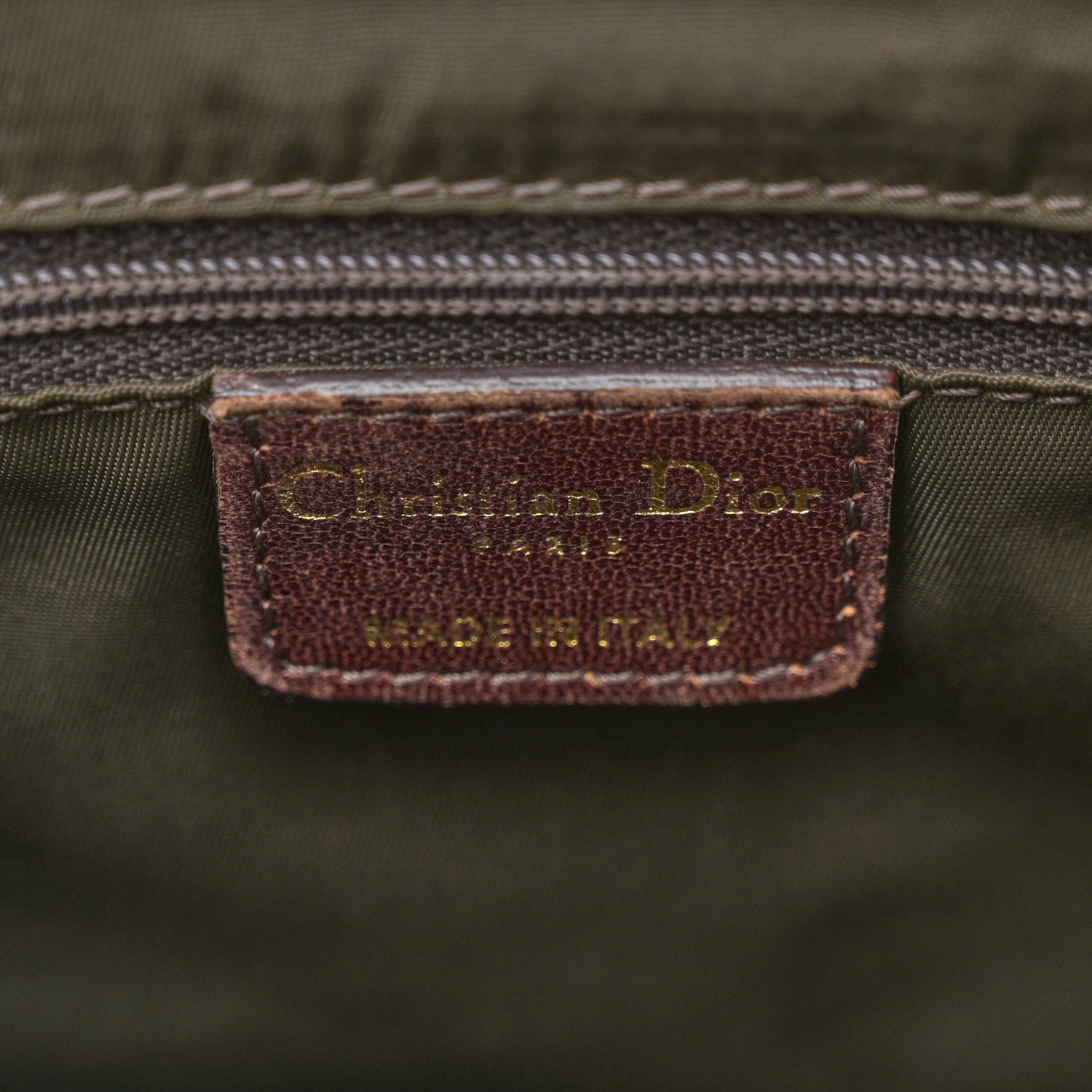 Christian Dior Calfskin Monogram Buckle Messenger Beige 6 of 12